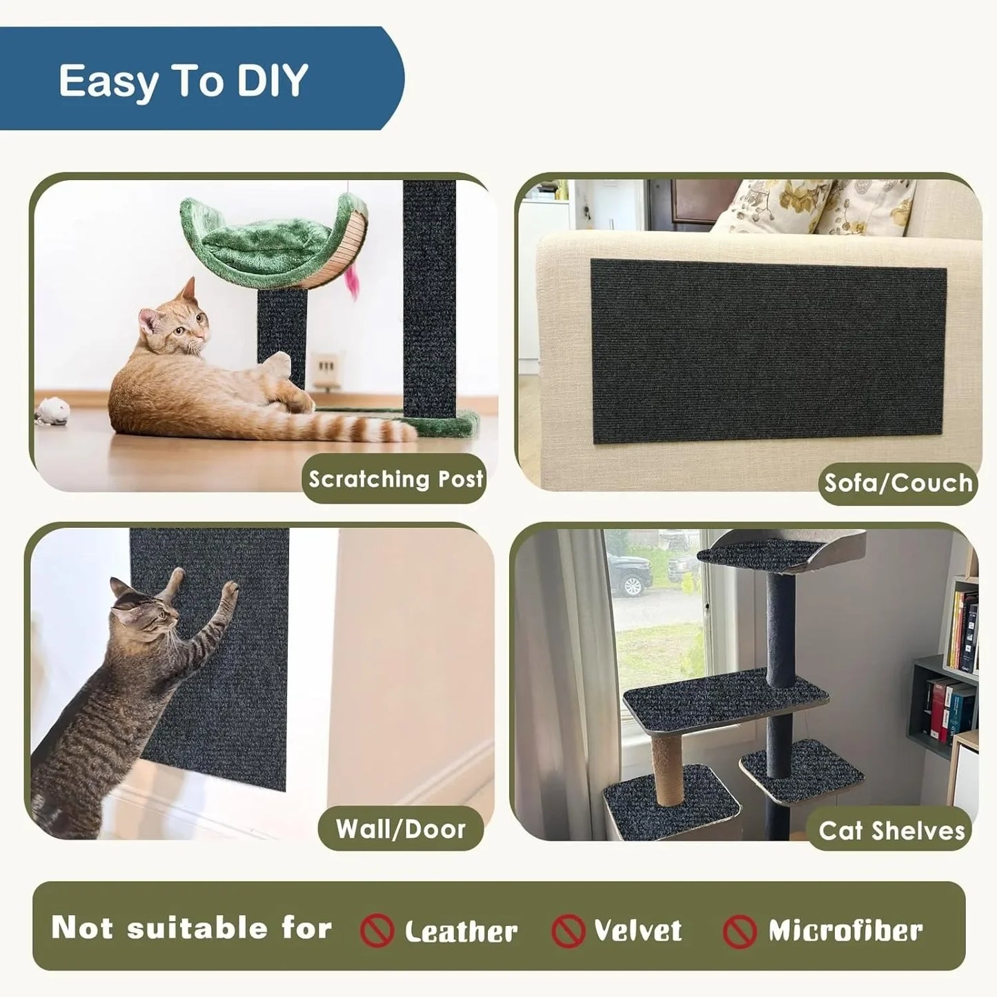 Self-Adhesive Scratch Carpet for Cats