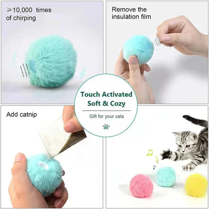 Cat Ball Toy - Interactive Smart Electric Plush