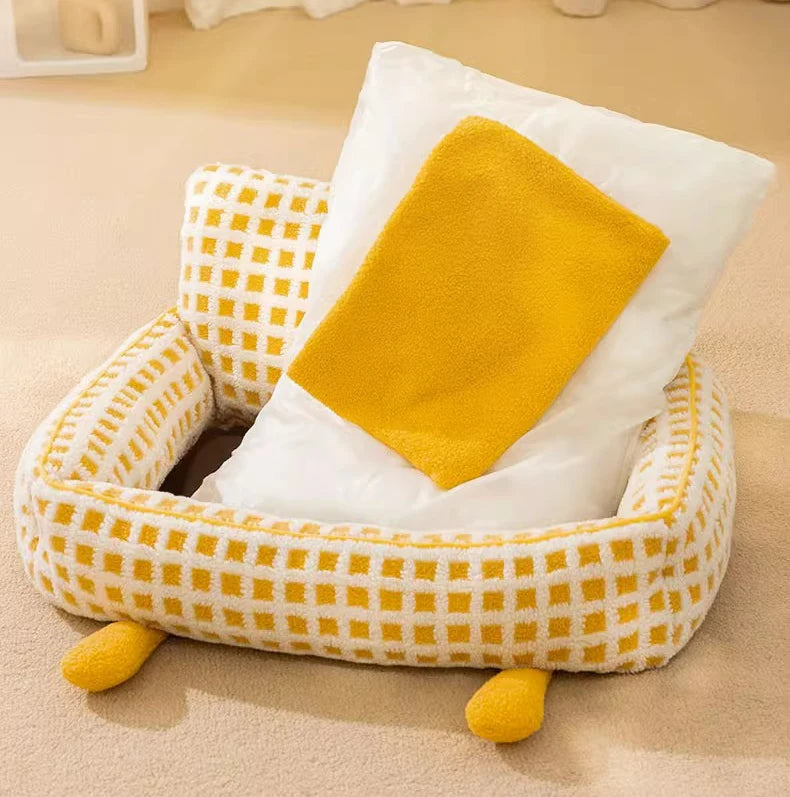 Pet Sofa Bed + Blanket