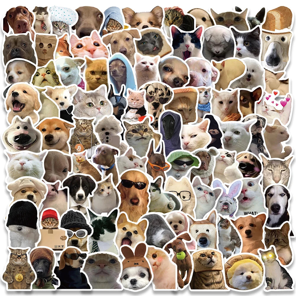 Cute Dogs / Cats MEME Stickers