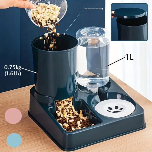 Automatic Cat Feeder + Water Dispenser Set, 2 In 1!